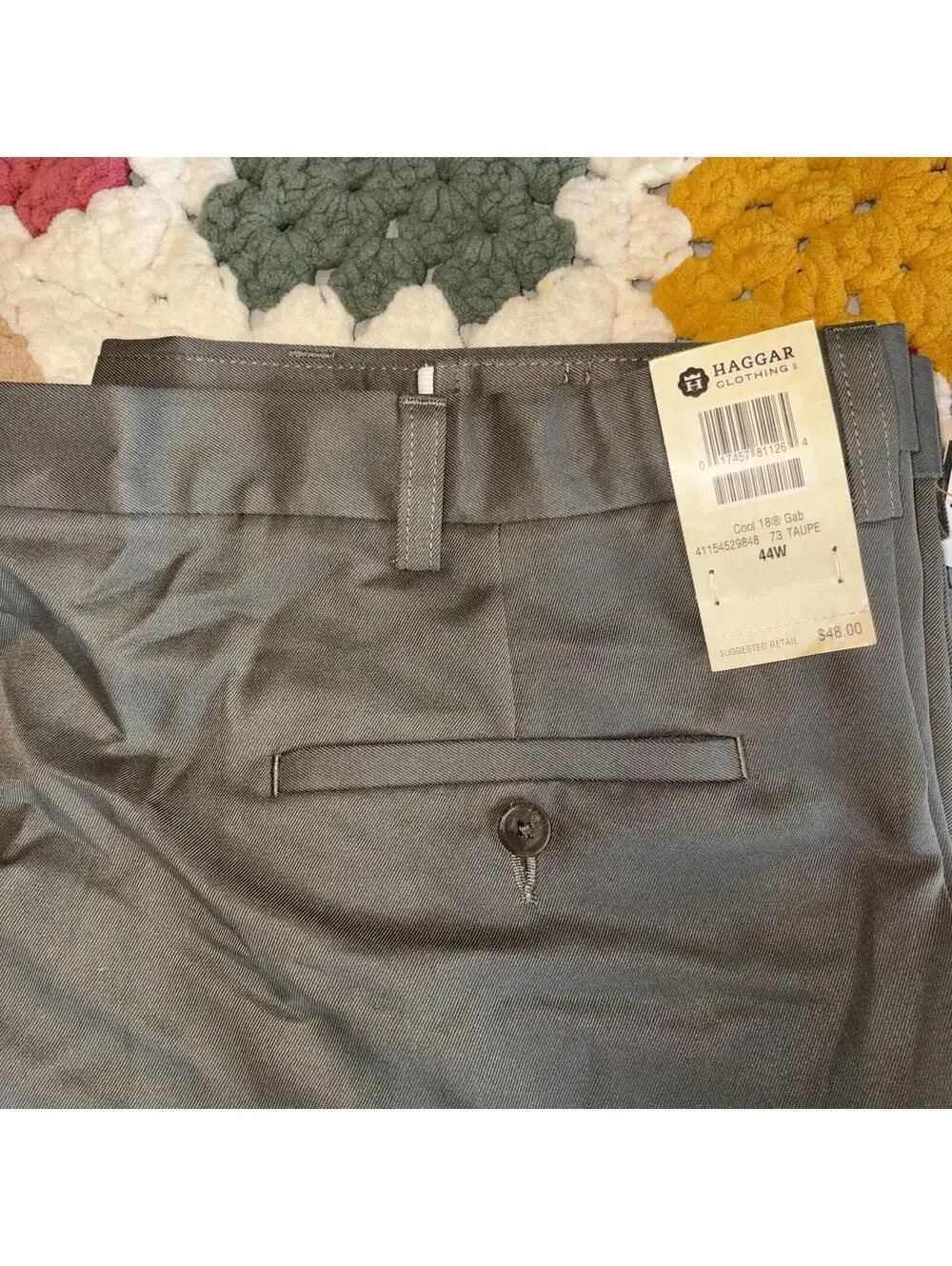 Haggar Cool 18 $48 NEW Performance Smart Taupe Shorts 44W men’s NWT Classic